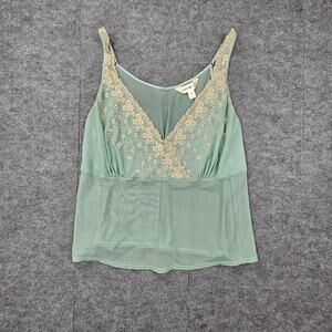 Vintage Y2K Avenue Body Cami Womens 26/28 Sheer Mesh Floral Lace Fairy Dainty